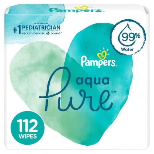 Pampers Aqua Pure Wipes, 2 pack, 112 count