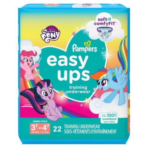 Pampers Easy Ups My Little Pony Training Underwear Jumbo Pack, 3T-4T, 30-40 lb, 22 count