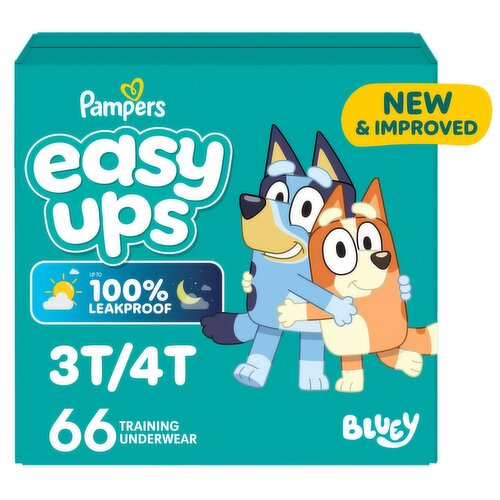 Pampers Easy Ups Girls & Boys Potty Training Pants, Size 5  (3T4T), 66 Count
