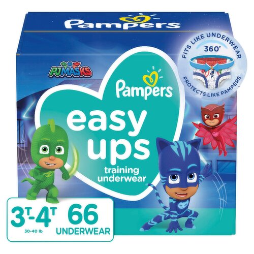 Pampers Easy Ups PJ Mask Training Underwear Super Pack, 30-40 lb, 66 count