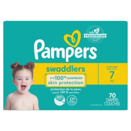 Pampers Swaddlers Diapers Enormous Pack, Size 7, 41+ lb, 70 count