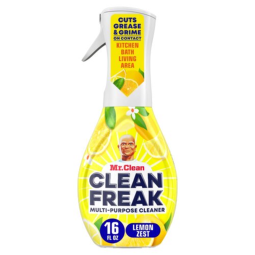 Mr. Clean Clean Freak All Purpose Cleaner Spray, Multi-Surface Cleaning, Lemon Zest Scent, 16oz