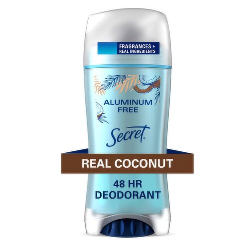 Secret Aluminum Free Real Coconut 48 Hr Deodorant, 2.4 oz