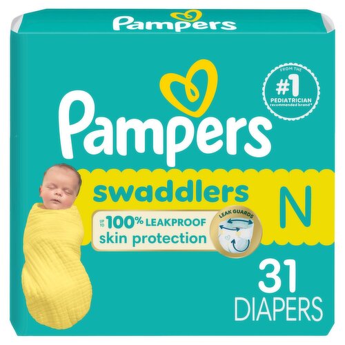Pampers Swaddlers Diapers Jumbo Pack, Size N, < 10 lb, 31 count
