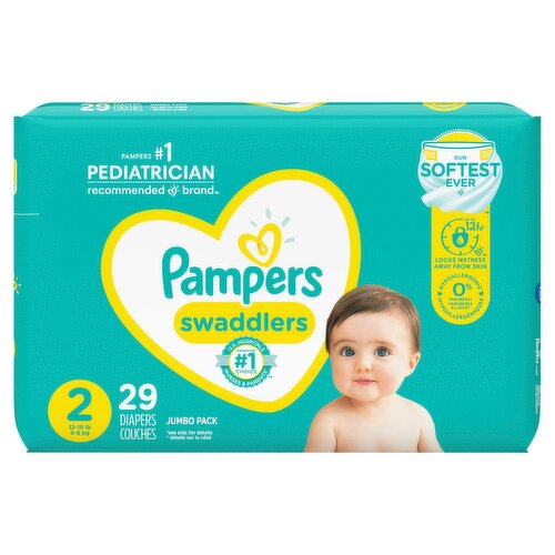 Pampers Swaddlers Diapers Size 2, 29 Count
