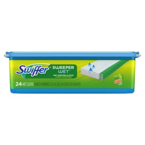 Swiffer Sweeper Wet with Gain Scent Wet Mopping Cloths, 24 count