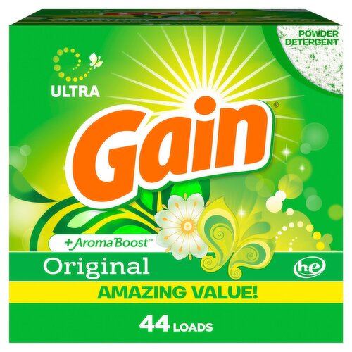 Gain Ultra +Aromaboost Original Powder Detergent, 44 loads, 45 oz