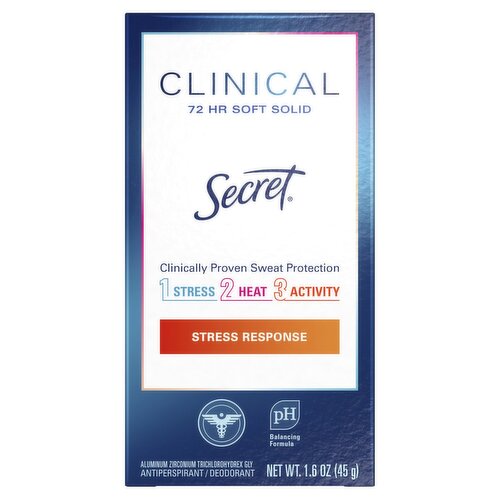 Secret Clinical Strength Soft Solid Stress Response Antiperspirant/Deodorant, 1.6 oz