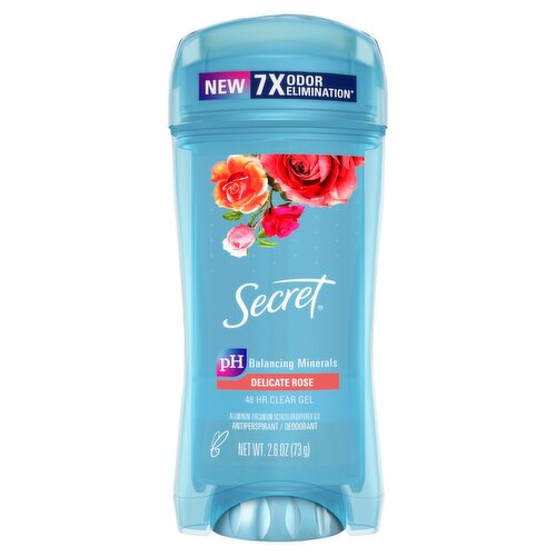 Secret Delicate Rose 48 Hr Clear Gel Antiperspirant Deodorant, 2.6 oz