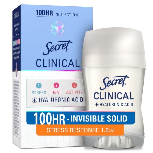 Secret Clinical 100HR Antiperspirant Deodorant for Women, Sweat & Odor Protection, 1.6 oz