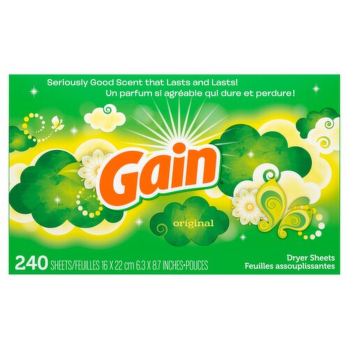 Gain Original Dryer Sheets, 240 count