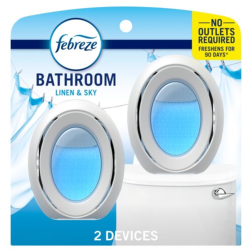 Febreze Small Spaces Linen & Sky Air Freshener, 0.25 fl oz, 2 count