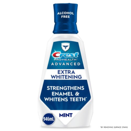 Crest Pro-Health Advanced Mouthwash, Alcohol Free, Extra Whitening, Energizing Mint Flavor, 946 mL 