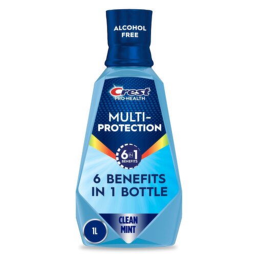 Crest Mouthwash Pro Health Multi-Protection, 6-in-1 benefits, Alcohol Free, Anticavity Fluoride Mou