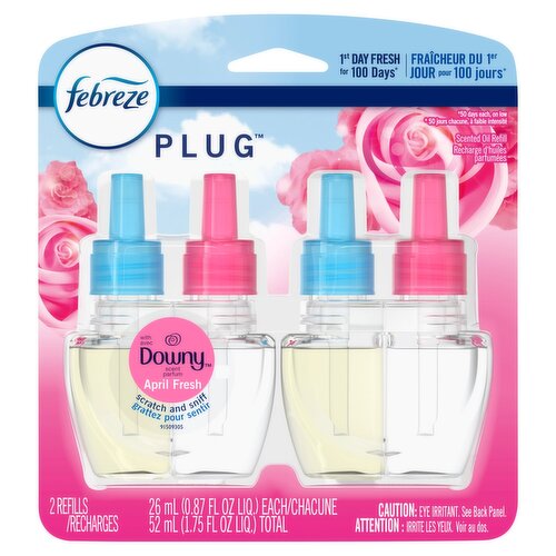 Febreze Plug April Fresh Scented Oil Refill, 0.87 fl oz, 2 count