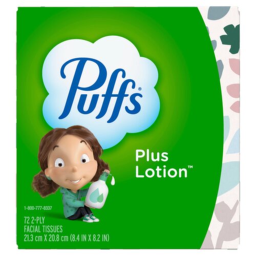 Puffs Plus Lotion Facial Tissues, 72 count