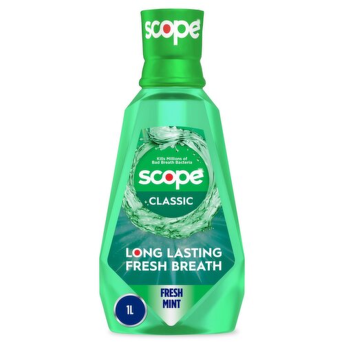 Crest Scope Classic Mouthwash, Original Mint, 1L
