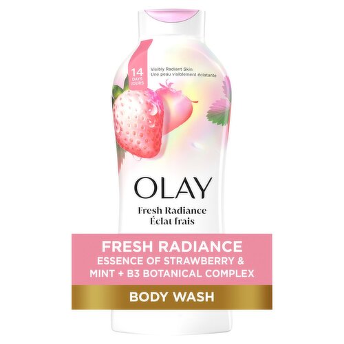 Olay Fresh Radiance Essence of Strawberry & Mint Body Wash, 22 fl oz