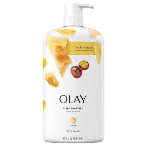 Olay Ultra Moisture Shea Butter Body Wash, 30 fl oz