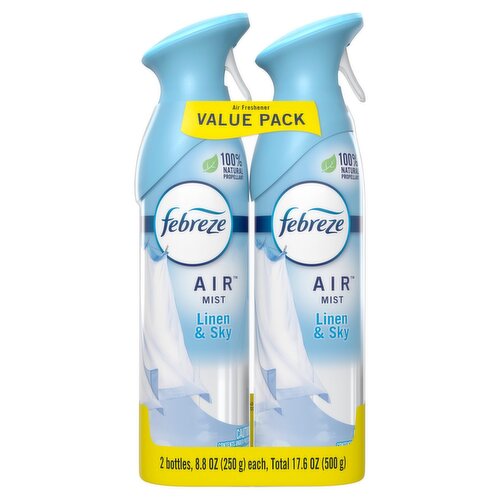 Febreze Air Linen & Sky Air Freshener Value Pack, 8.8 oz, 2 count