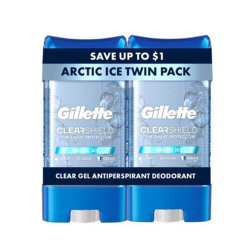 Gillette Clear Gel Antiperspirant and Deodorant for Men Artic Ice Scent Twin Pack - 2 of 3.8oz