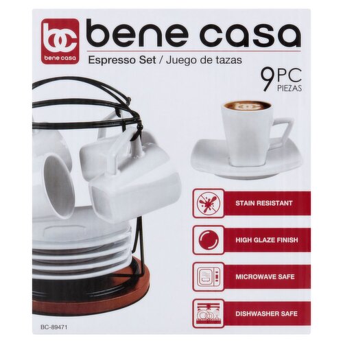 Bene Casa Espresso Set, 9 count