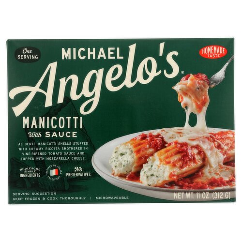 Michael Angelo's Manicotti with Sauce, 11 oz