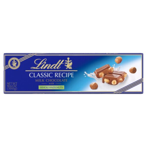 Lindt Classic Recipe Milk Chocolate with Whole Hazelnuts, 10.6 oz