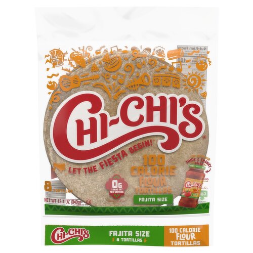 Chi-Chi's 100 Calorie Flour Tortillas, 8 count, 12.1 oz