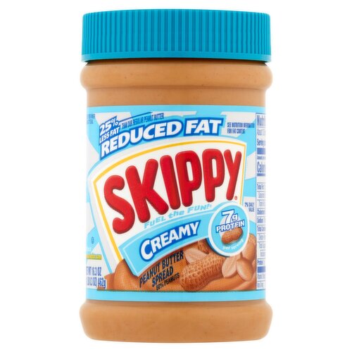 Skippy Reduced Fat Creamy Peanut Butter Spread, 16.3 oz