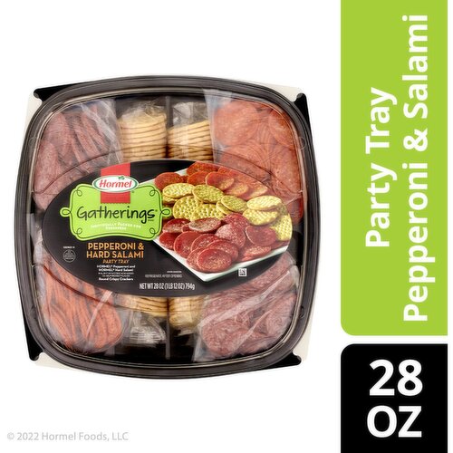 Hormel Gatherings Pepperoni & Hard Salami Party Tray, 28 oz