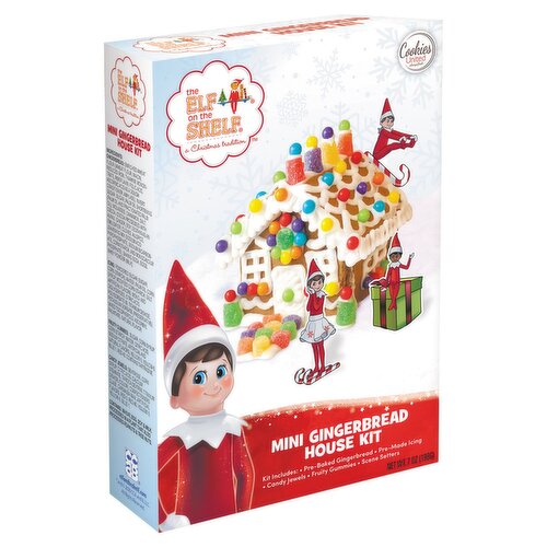 Cookies United The Elf on the Shelf Mini Gingerbread House Kit, 7 oz