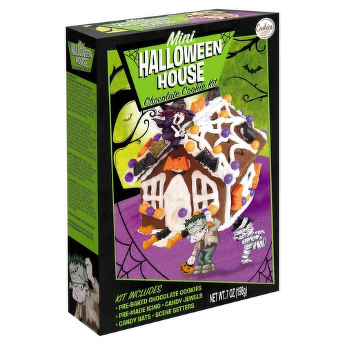 Cookies United Mini Halloween House Chocolate Cookie Kit, 7 oz