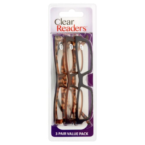 Clear Readers +2.50 Readers Value Pack, 3 count