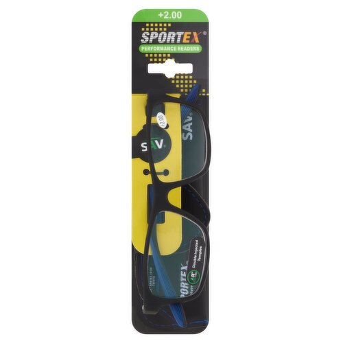 SAV Eyewear Sportex +2.00 Performance Readers