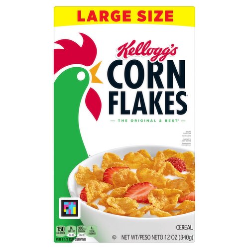 Kellogg's Corn Flakes Cereal Large Size, 12 oz