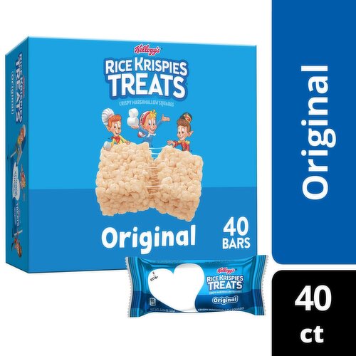 Kellogg's Rice Krispies Treats Original Crispy Marshmallow Squares, 0.78 oz, 40 count