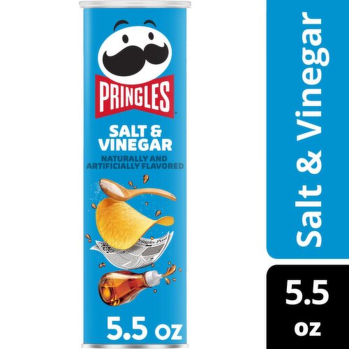 Pringles Salt & Vinegar Potato Crisps, 5.5 oz