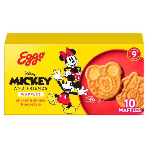 Kellogg's Eggo Disney Mickey and Friends Mickey & Minnie Homestyle Waffles, 10 count, 12.3 oz