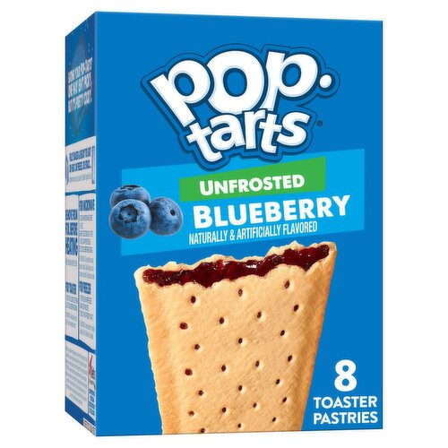 Pop-Tarts Unfrosted Blueberry Toaster Pastries, 8 count, 13.5 oz