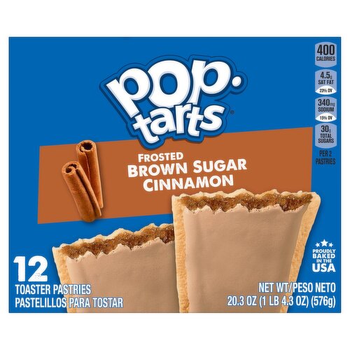 Pop-Tarts Frosted Brown Sugar Cinnamon Toaster Pastries, 12 count, 20.3 oz