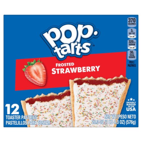 Pop-Tarts Frosted Strawberry Toaster Pastries, 12 count, 20.3 oz