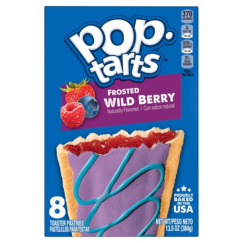 Pop-Tarts Frosted Wild Berry Toaster Pastries, 8 count, 13.5 oz