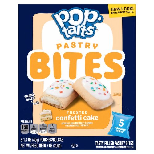 Pop-Tarts Frosted Confetti Cake Tasty Filled Pastry Bites, 1.4 oz, 5 count