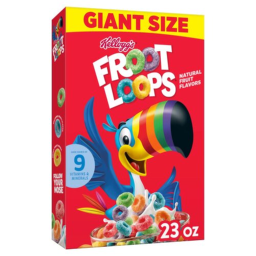 Kellogg's Froot Loops Sweetened Multigrain Cereal Giant Size, 23 oz