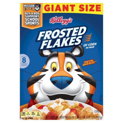 Kellogg's Frosted Flakes of Corn Cereal Giant Size, 28.5 oz