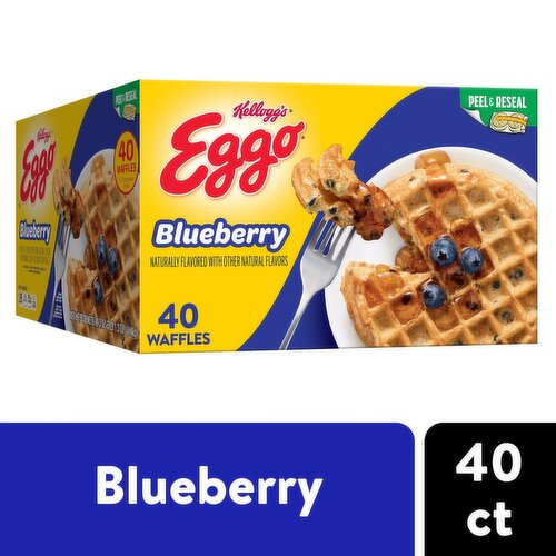 Kellogg's Eggo Blueberry Waffles, 40 count, 49.3 oz