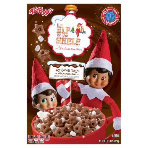 Kellogg's The Elf on the Shelf Hot Cocoa Cereal with Marshmallows, 8.1 oz