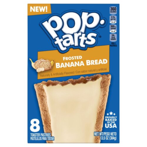 Pop-Tarts Frosted Banana Bread Toaster Pastries, 8 count, 13.5 oz