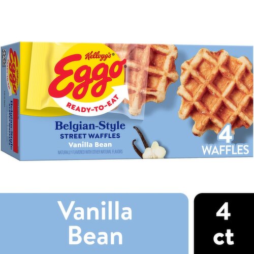 Kellogg's Eggo Vanilla Bean Belgian-Style Waffles, 4 count, 7.76 oz